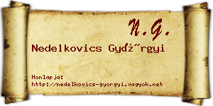 Nedelkovics Györgyi névjegykártya