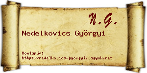 Nedelkovics Györgyi névjegykártya